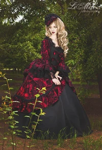 image color Окончательная Рококо Мария Антуанетта Платье колонии грузин 18-й век полностью костяные Аутентичные бюст платье - Цвет: image color