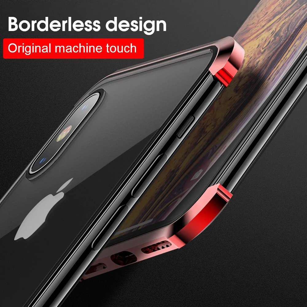 Eqvvol металлический магнитный адсорбционный чехол для iPhone XS MAX X XR 8 7 Plus 6 6s
