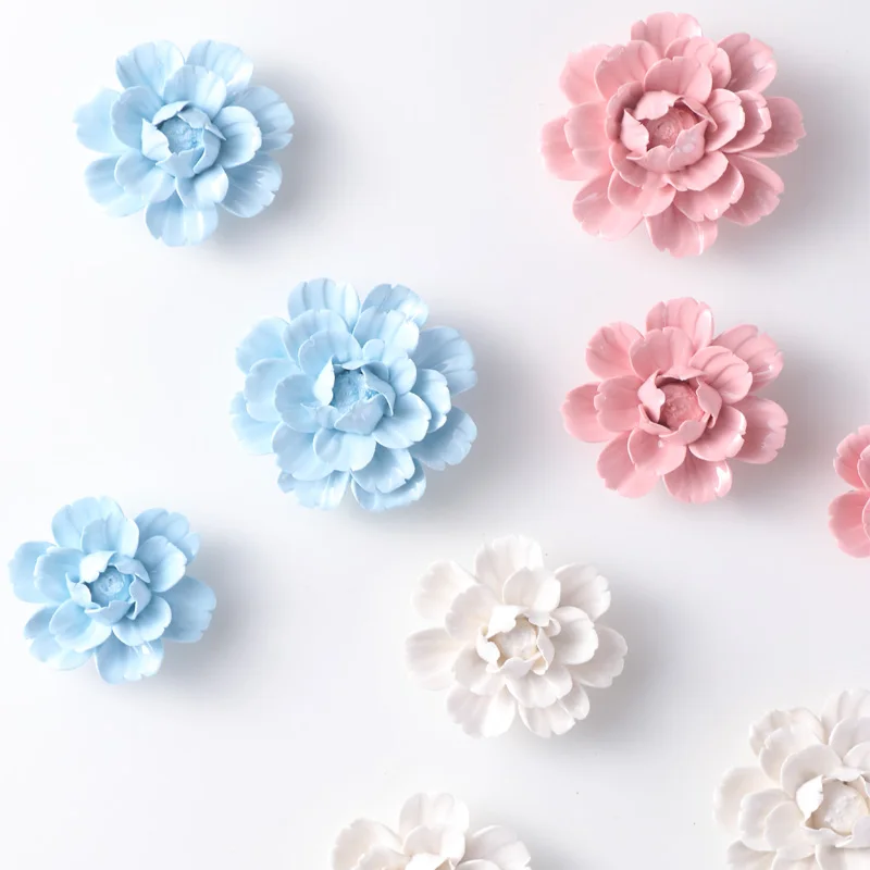 Китайские современные 3D креативные керамические цветы ручной работы домашняя