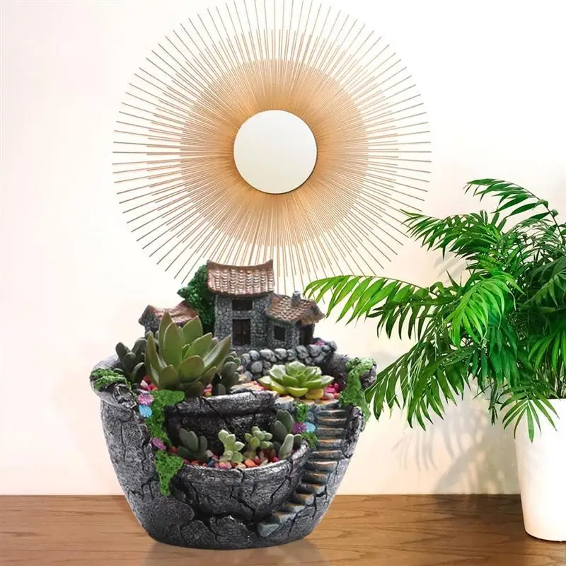 

Creative Plants Pot Succulent Plants Pot with Sweet House Flower Basket Planter Pot Garden Decoration