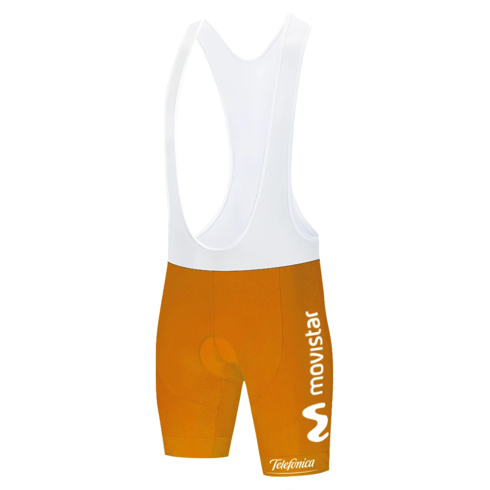 2020 Команда белого цвета Movistar pantaloncini ciclismo uomo silikone gel pad 9D велосипедный Костюм MTB