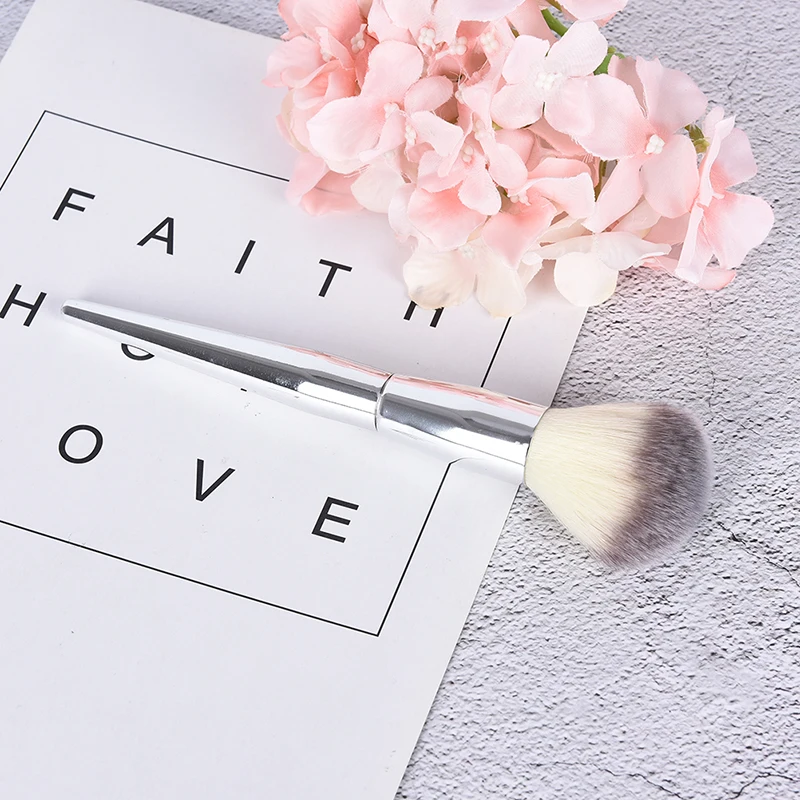 

1PC Soft Powder Brush Makeup Brushes Blush Foundation Round Stainless Steel Make Up Brushes Cosmetics Face Makeup Tool