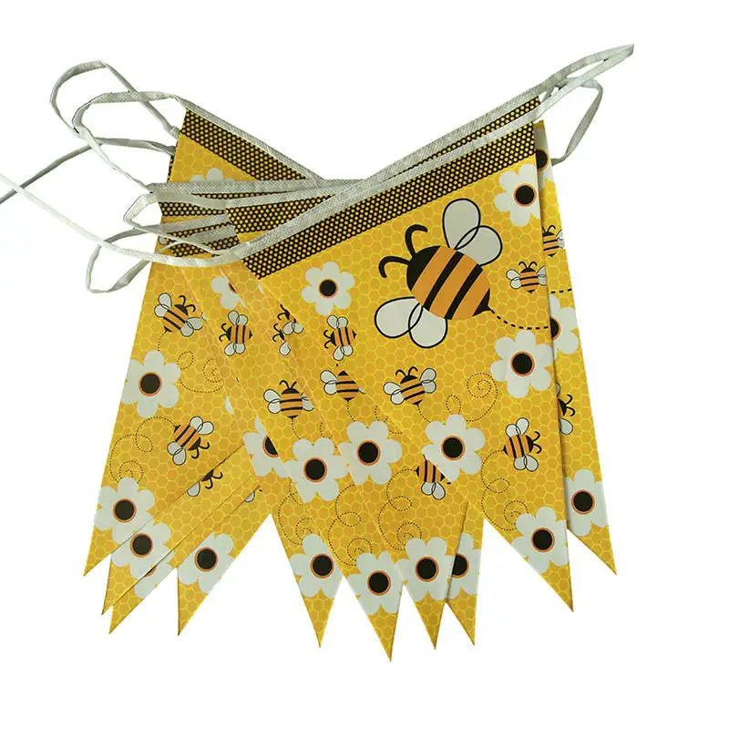 Праздничные баннеры для вечеринки дня рождения торта с Пчелой детского душа