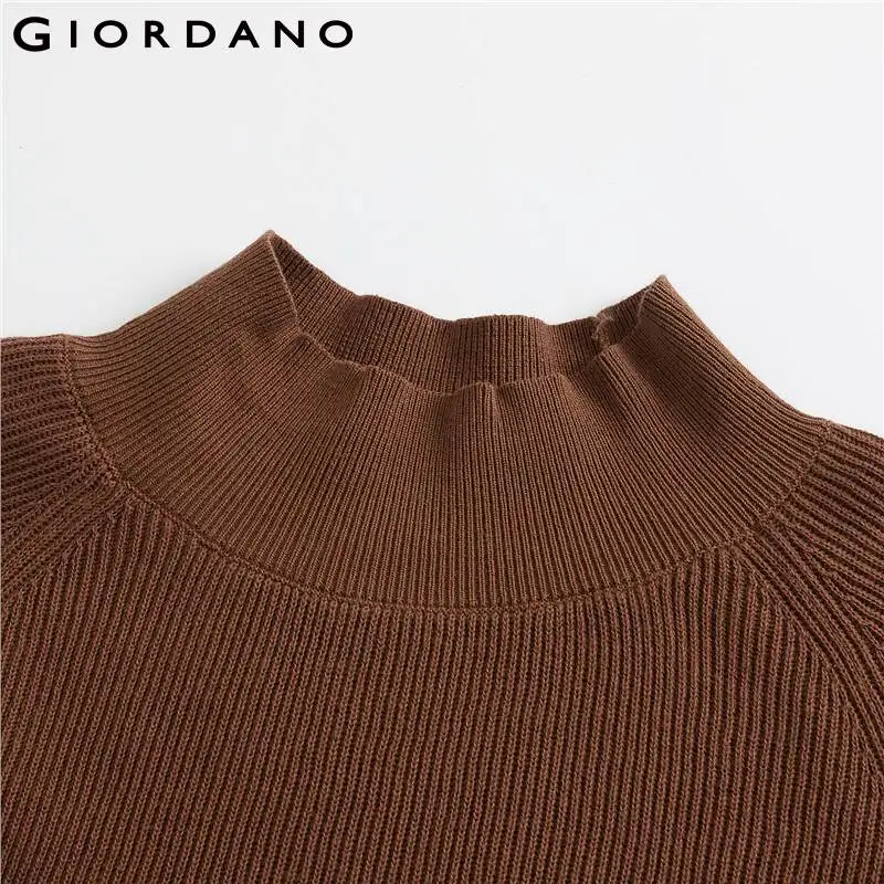 

Giordano Men Sweaters Mockneck Long Sleeve Knitted Pullover Medium Thickness Soft Chompas Para Hombre 13059806