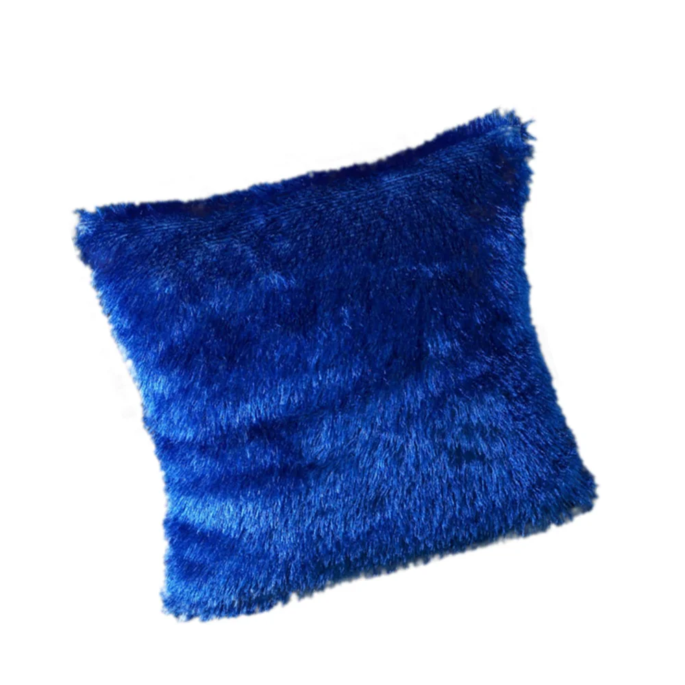 

1 Pcs 43x43cm Plush Furry Cushion Cover With Pillow Decorative Throw Pillow Case Home Bedroom Sofa Decor Household Decoration