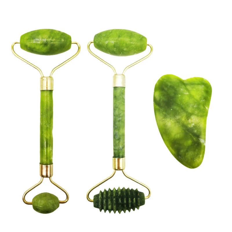 Натуральный нефритовый массажный ролик для Массажа Гуаша скребок спа-салона