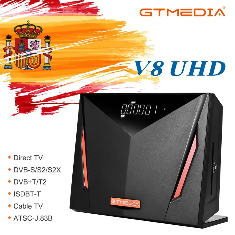 Gtmedia V8 UHD 4k цифра спутниковый телевизионный ресивер DVB S2 Builting Поддержка Wi Fi H.265 S/S2/S2X