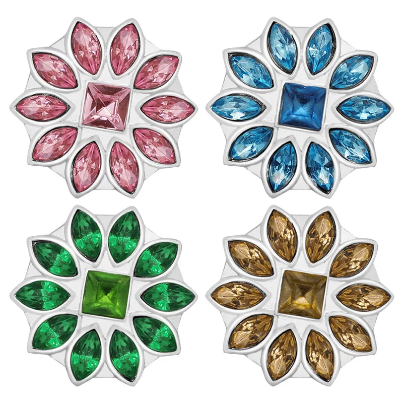 KZ3043 Модные Красочные цветные стразы 18 мм застежки для браслетов оптовая продажа ювелирных изделий