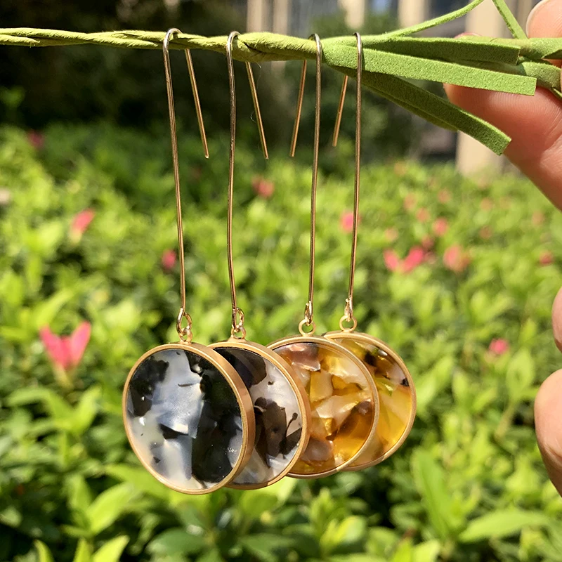 Коми Бохо красочные Подсолнухи горный хрусталь Кристалл Висячие Серьги капающие