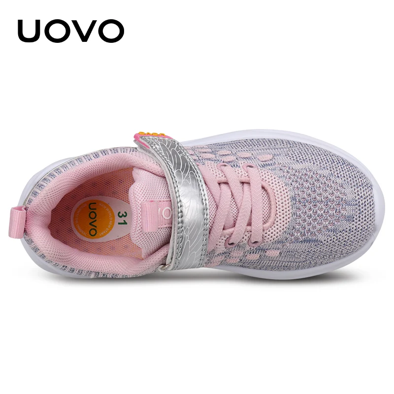 UOVO/Детская спортивная обувь; кроссовки для девочек; коллекция года; сезон осень; детская дышащая сетчатая обувь; модные кроссовки для девочек;#27-35