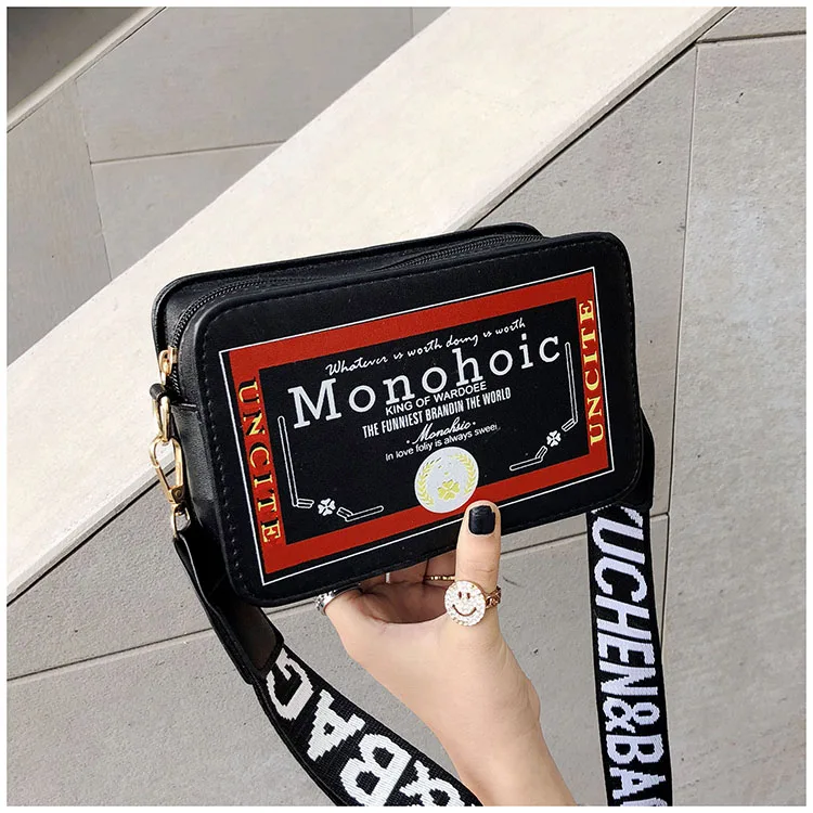 Новинка 2020 простая женская маленькая квадратная сумка с буквенным принтом