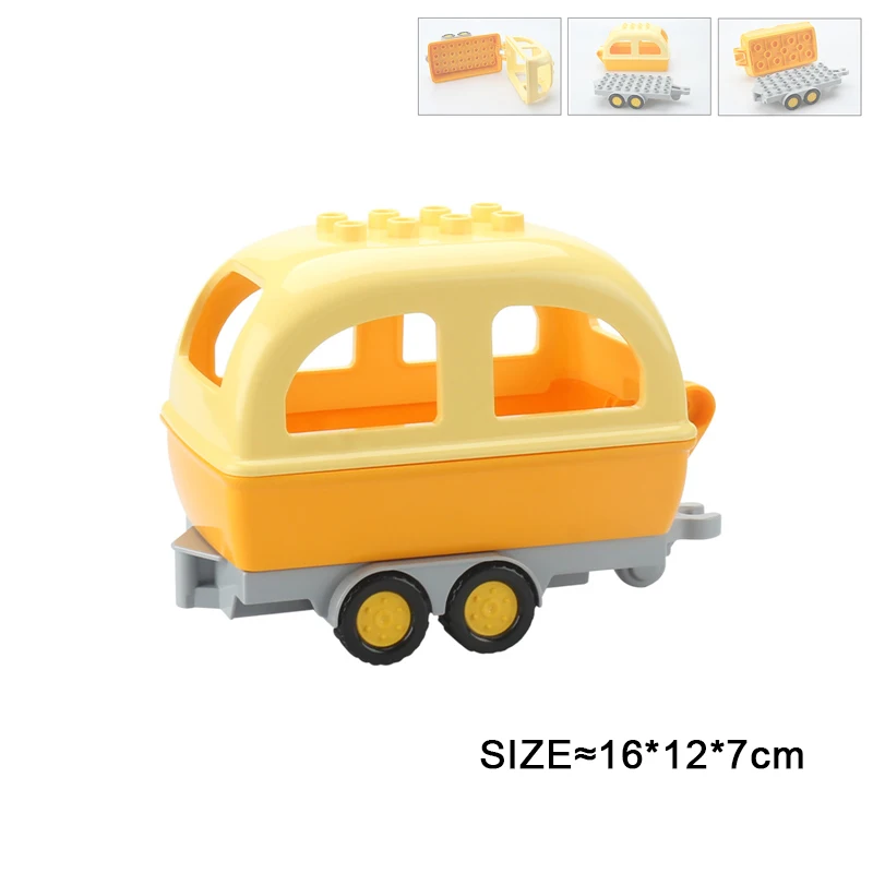 

Big Size Bricks Parts Building Blocks Trailer Truck Engineering Car Train Tractor Airplane Bricks Toys Xmas Gifts For Children