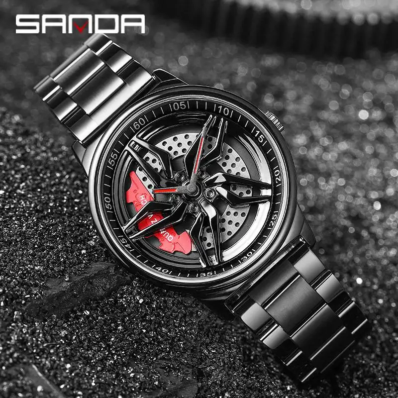 SANDA Men's Watch Waterproof Luxury Quartz Stainless Steel Watch watches for men luxury watch