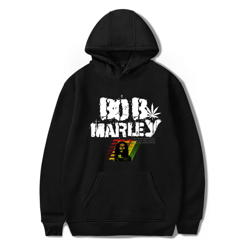 Толстовки с капюшоном Bob Marley мужские зимние пуловеры свитшоты женская уличная