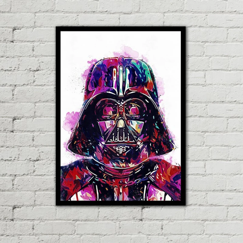 Холщовые постеры из Звездных Войн картина с Дартом Вейдером Йодой настенная