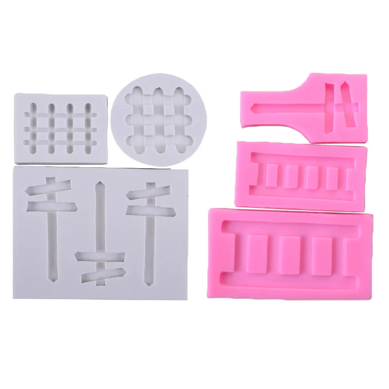 

Aomily Street Sign Signage Ladder Fence Silicone Cake Mold Chocolate Bakeware DIY Pastry Ice Block Soap Mould Baking Tools