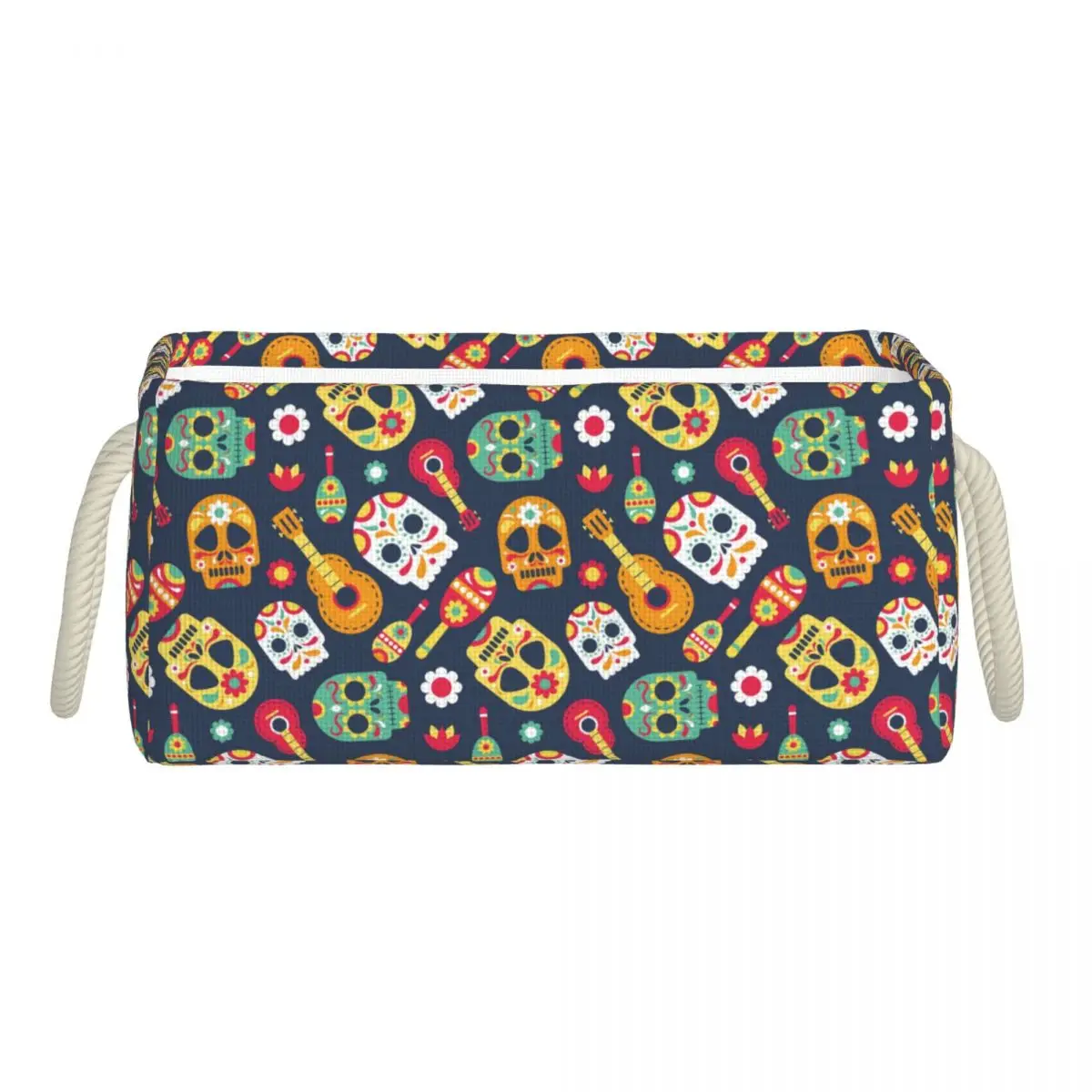 

1pc Desktop Storage Basket Day Dead Theme Sundries Toy Storage Box Cosmetic Book Organizer Underwear Stationery Container