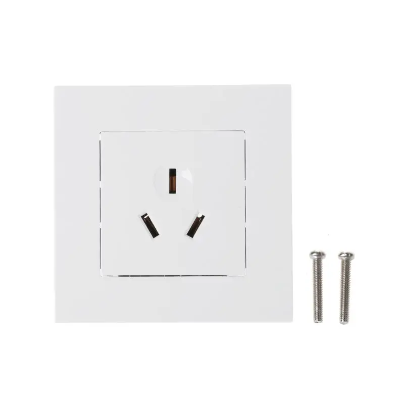 

Wall Socket 86 Type 16A Power Outlet With 3 Holes White PC Panel For Air Conditioner Water Heater