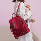 Женский рюкзак с защитой от кражи, Большая водонепроницаемая тканевая сумка на плечо, простой стильный дорожный Повседневный мешок большой вместимости