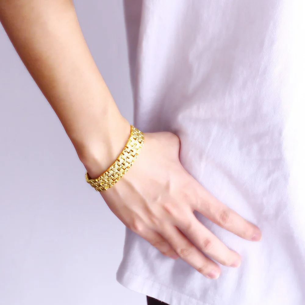 Благородный поверхность с покрытыем цвета чистого 24 каратного золота Браслет