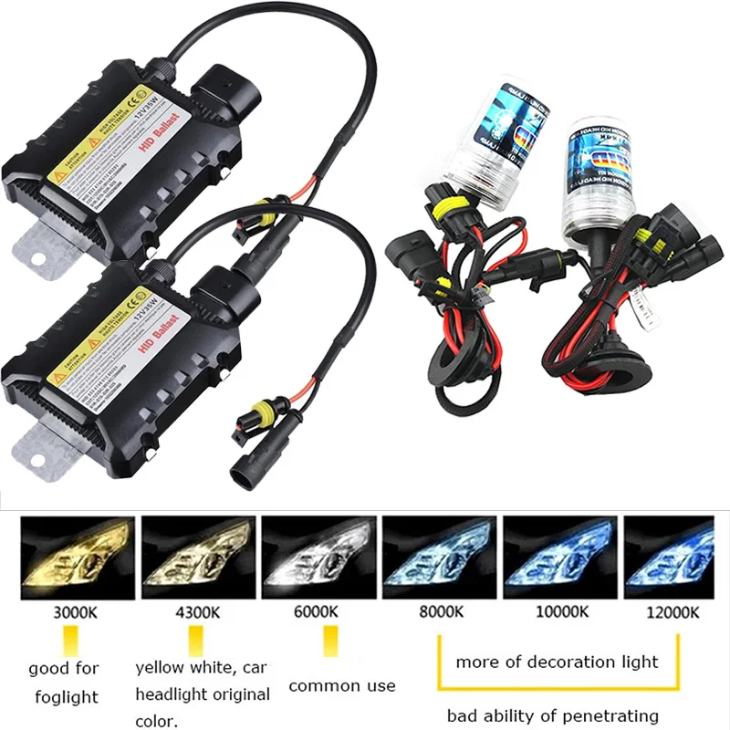 Ксеноновый комплект hid 55 Вт 1 ксеноновый H7 H4 H1 H3 H8 H10 H11 H13 880 H27 9004 9005 9006 9007 4300K 6000K 8000k 35