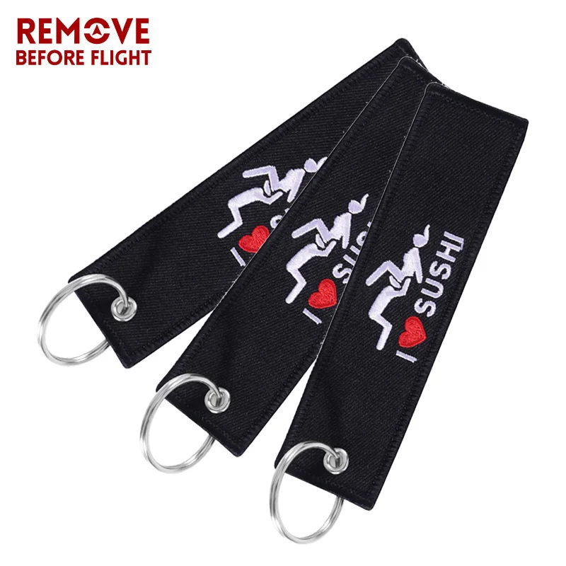 3 шт. брелки для ключей с вышивкой Я люблю Суши|Кольца ключей| |