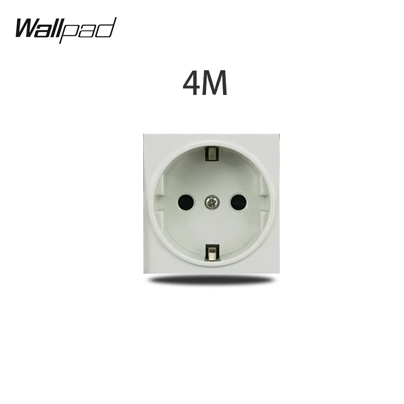 

Wallpad электрическая розетка стеклянная белая