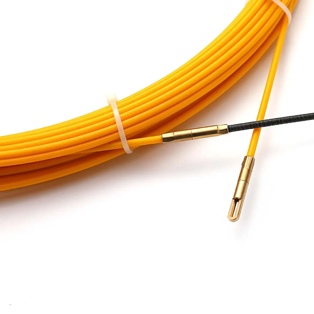 

New 30M 3mm Guide Device Fiberglass Electric Cable Push Pullers Duct Snake Rodder Tape Wire Mayitr Yellow 2019