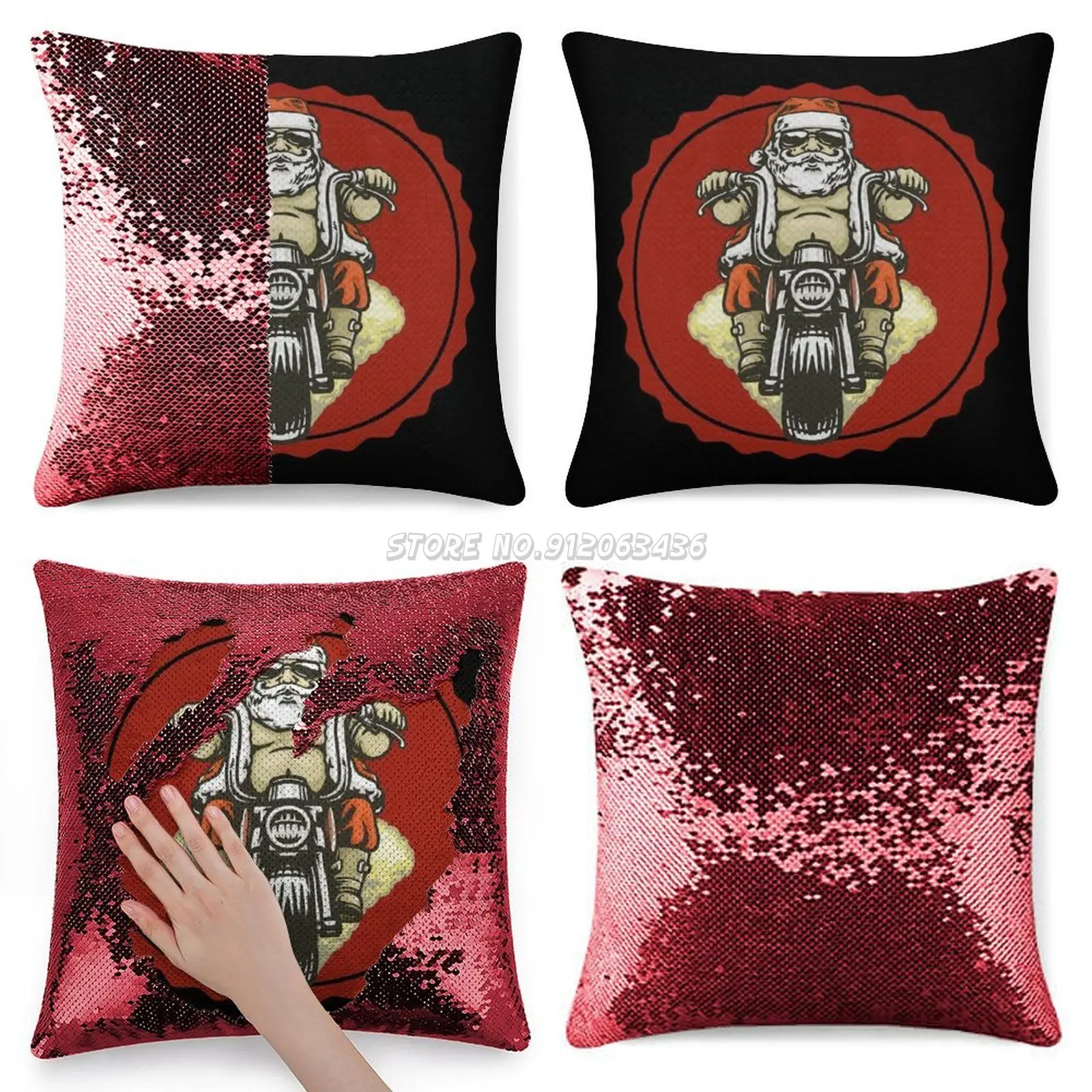 

Наволочка с пайетками «Северный полюс» в виде мороза