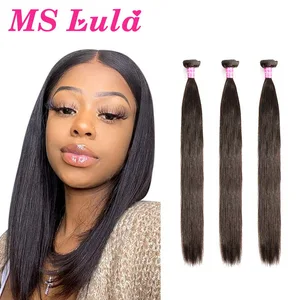 Волнистые прямые волосы MS Lula Remy, пучки натуральных волос 30 дюймов, 3, 4 шт., женские волосы для наращивания
