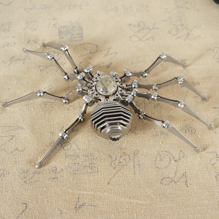 

Creative hand-crafted hand and foot collapsible metal craft punk spider clock SMG punk spider clock