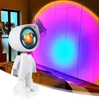Новая мультяшная Радужная проекционная лампа, солнечный закат, робот, проекционная лампа с зарядкой от USB, красочное украшение для комнаты, атмосферсветильник щение