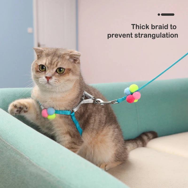 

2021 New Pet Vest Chest Strap Comfortable Vest Harness and Leash Set Cat Dog Adjustable Rope Leash Pet Supplies для собак gatos