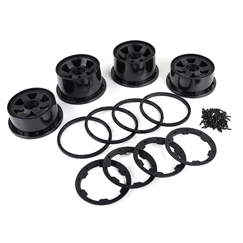 

Front and Rear Wheel Hub with Beadlock Ring Set Fit for 1/5 HPI ROFUN ROVAN KM BAJA 5B SS RC CAR PARTS