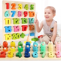 montessori count numbers geometry matching montessori early educational development toys children color collocation wooden gift