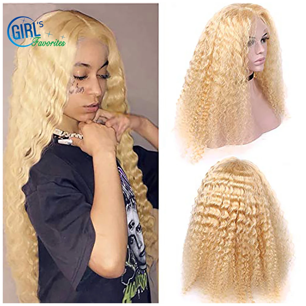 

Honey Blonde Wig 13x4 Lace Frontal Wigs 613 Lace Front Wigs Deep Wave Human Hair Wig Pre Plucked With Baby Hair Raw Indian