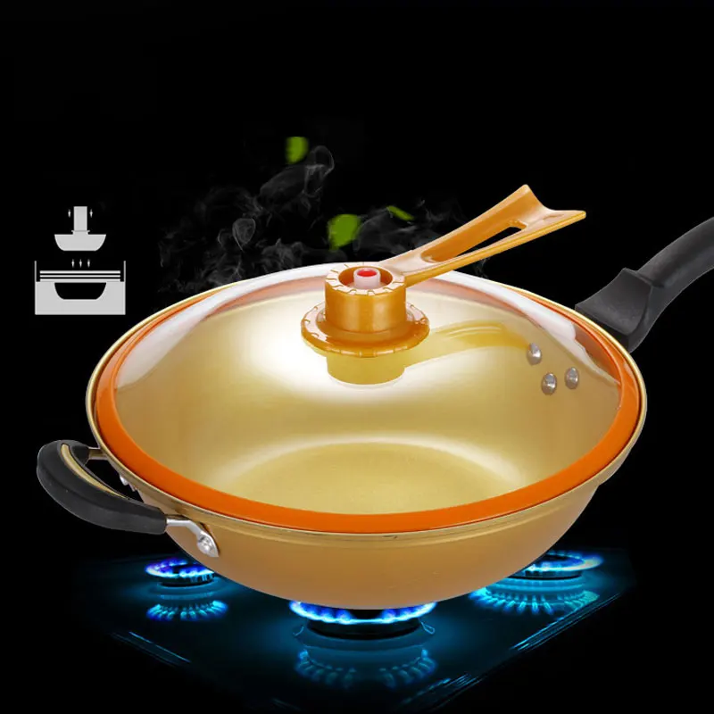 Антипригарная медная сковорода для жарки без покрытия от дыма и индукционной