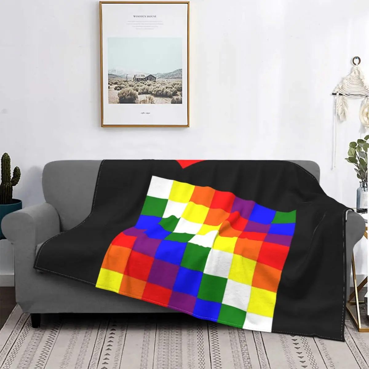 

Love The Indigenous People With Blanket Bedspread Bed Plaid Sofa Plaid Sofa Thermal Blanket Luxury Beach Towel