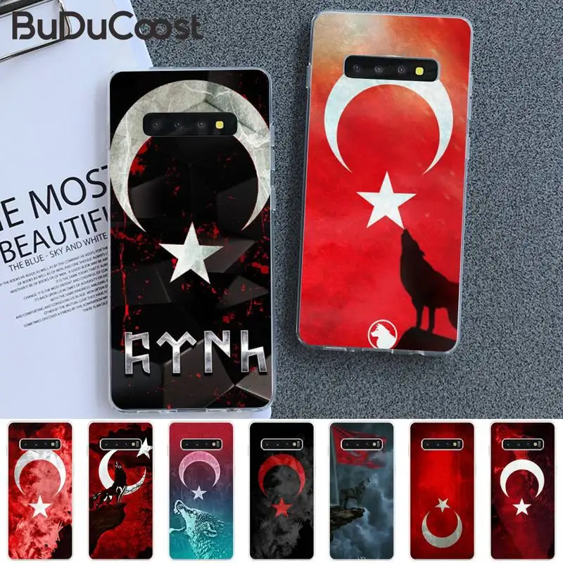 

Chenel Turkish flag wolf Shell Luxury Unique design TPU Phone Case for Samsung Galaxy S10 S10E Lite s6 s7 s8plus s9plus S5 S20