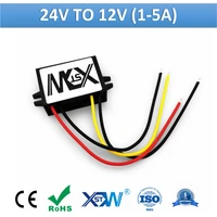 xwst dc to dc 24v to 12v 1a 2a 3a 4a 5a step down module abs plastic waterproof ip67 12v buck mini power converter