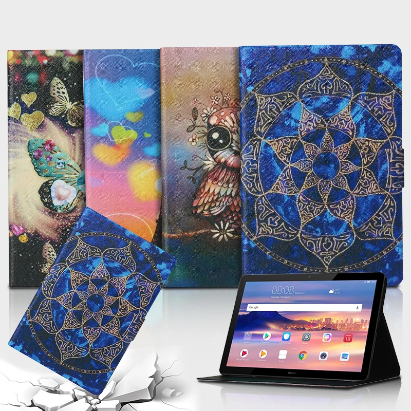Чехол Обложка из искусственной кожи для Huawei MediaPad T3 10 9 6 дюйма искусственная кожа