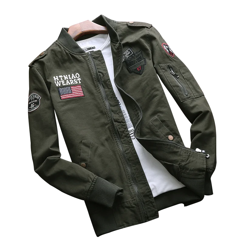 

Мужская повседневная куртка-бомбер большого размера