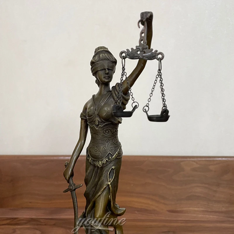 

Bronze Lady Justice Sculpture Greek Roman Goddess of Justice Bronze Sculpture Mythology Bronze Statue For Home Art Decoration