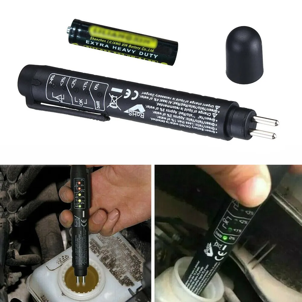 

Accessory Brake Fluid Tester For DOT3 / DOT4 LED Parts Replacement New Useful