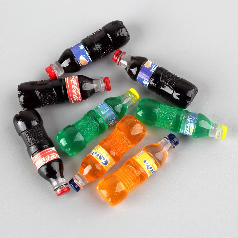 Eardrop drink soda bottle DIY handwork pendant material resin beverage juice key chain women accessories | Украшения и аксессуары