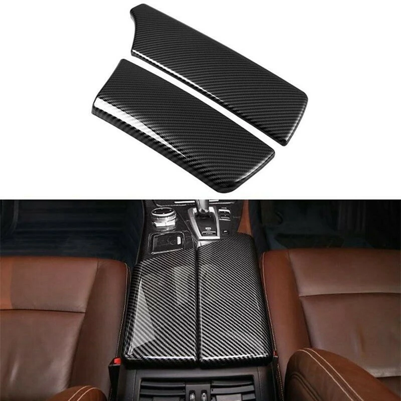 

ABS Carbon Fiber Center Console Armrest Storage Box Panel Decoration Interior Cover Stickers for BMW 5 Series F10 F11