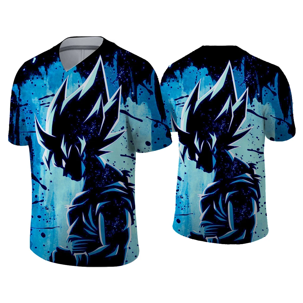 

The new summer cartoon character T shirt 3D printing fashion casual V collar men and women cartoon patterns