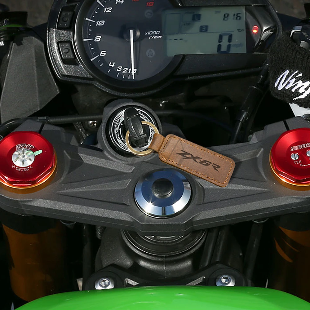 Брелок из воловьей кожи для Kawasaki ZX6R | Автомобили и мотоциклы