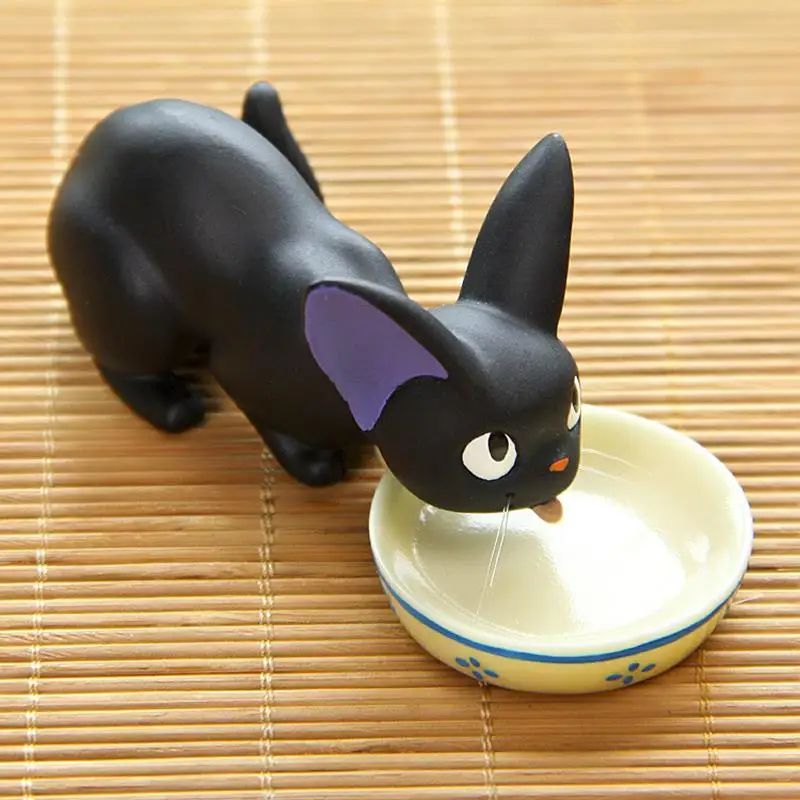 Кики Услуги Мини платье черного цвета с изображением &quotКот&quot смолы фигурка