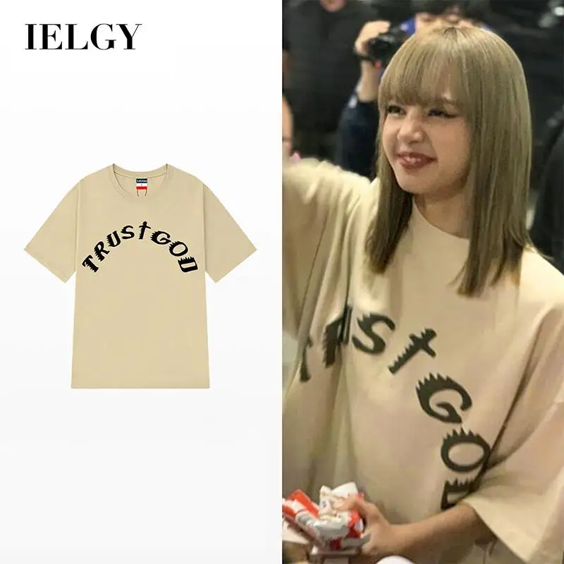 

Хлопковая блузка с коротким рукавом в стиле хип-хоп